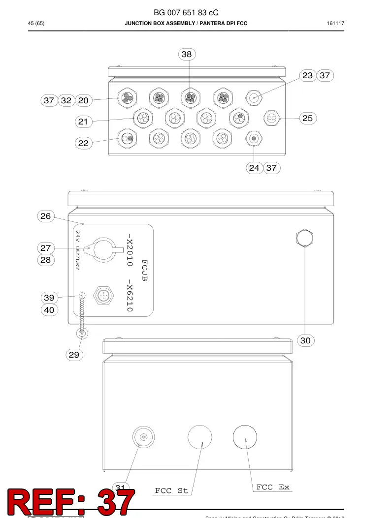 BG00767090a BG 007 670 90a Seal, Rubber - Sandvik Technical Drawing