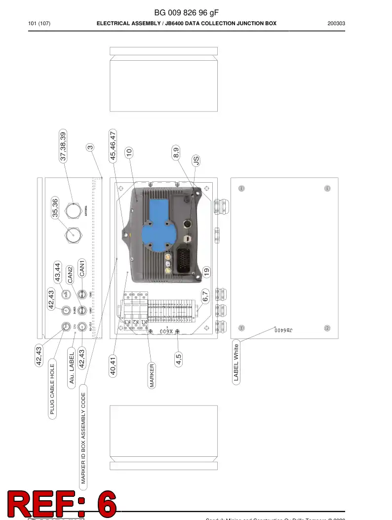 BG00767263a BG 007 672 63a TRILHO, CONTATO - Sandvik Technical Drawing