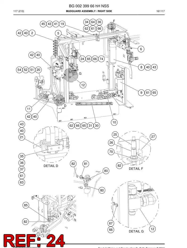 BG00767528a BG 007 675 28a Bracket - Sandvik Technical Drawing