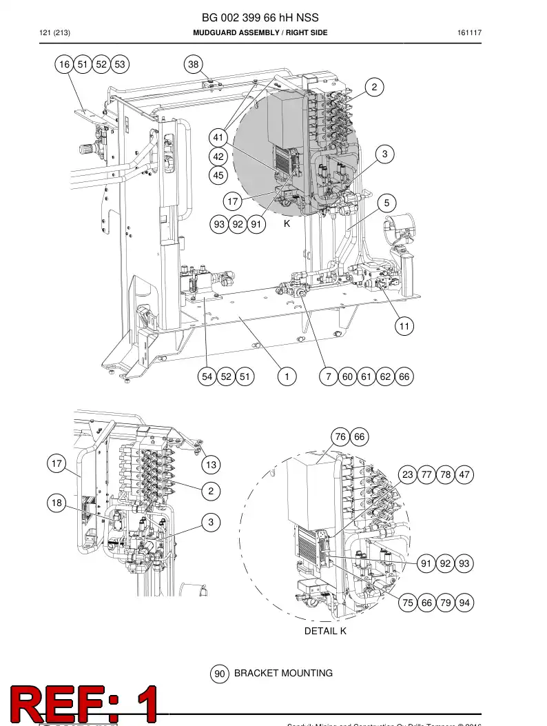 BG00768370a BG 007 683 70a Bracket - Sandvik Technical Drawing