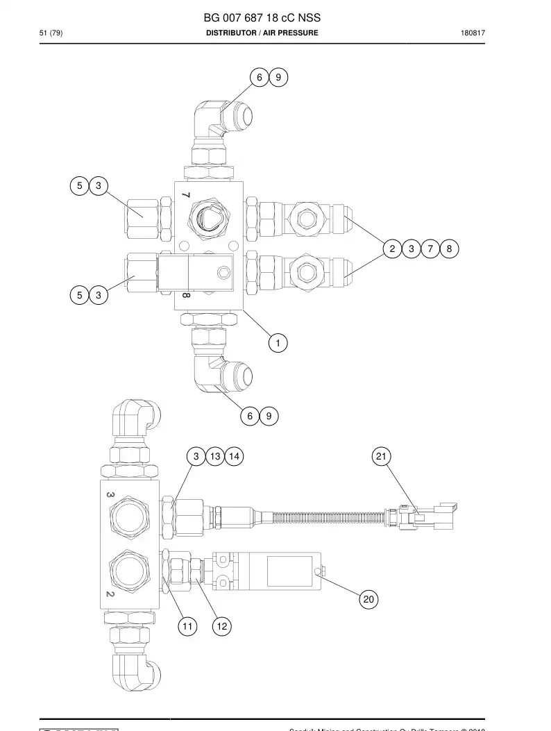 BG00768718c BG 007 687 18c Distributor - Sandvik Technical Drawing