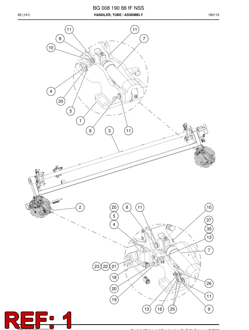 BG00769468b BG 007 694 68b Support - Sandvik Technical Drawing