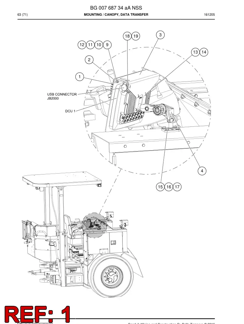 BG00772119a BG 007 721 19a Plate, Plastic - Sandvik Technical Drawing