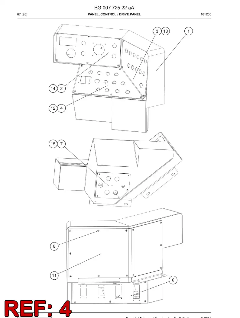 BG00772560a BG 007 725 60a Plate, Mounting - Sandvik Technical Drawing