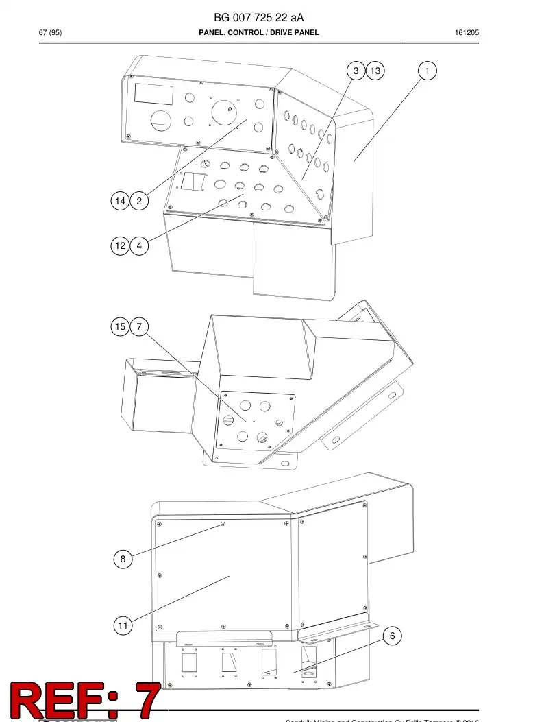 BG00772569a BG 007 725 69a Plate, Baseplate - Sandvik Technical Drawing