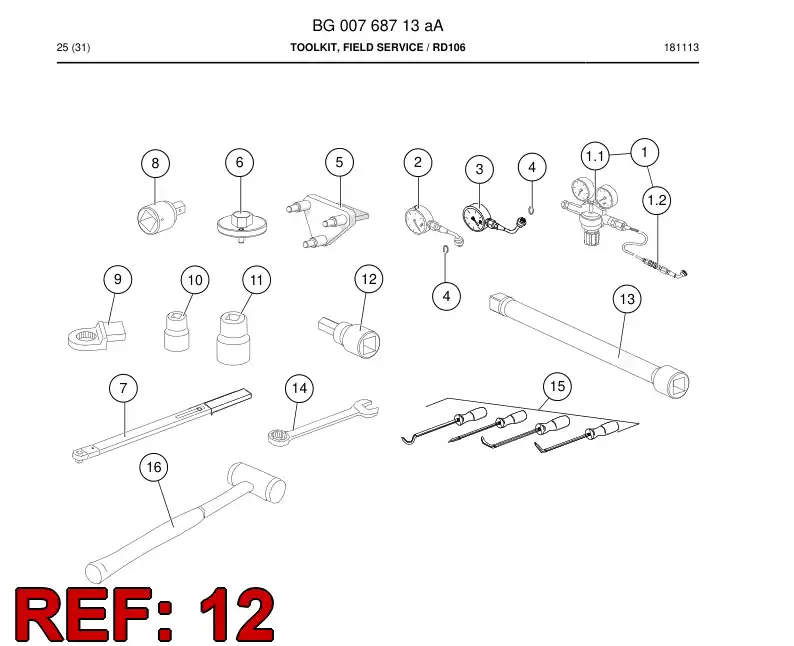 BG00772896a BG 007 728 96a Socket, Hexagon, Hollow - Sandvik Technical Drawing
