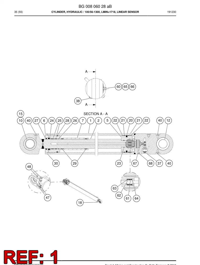 BG00773547a BG 007 735 47a Cylinder Tube Welding - Sandvik Technical Drawing