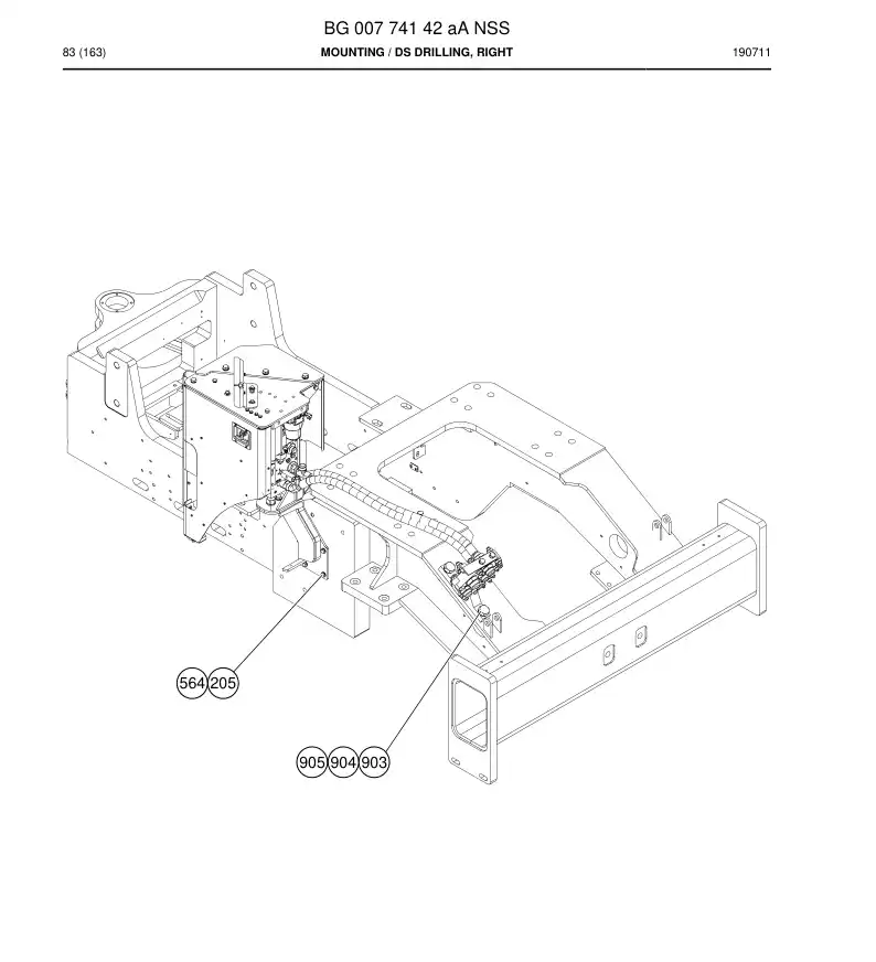 BG00774142a BG 007 741 42a Mounting - Sandvik Technical Drawing