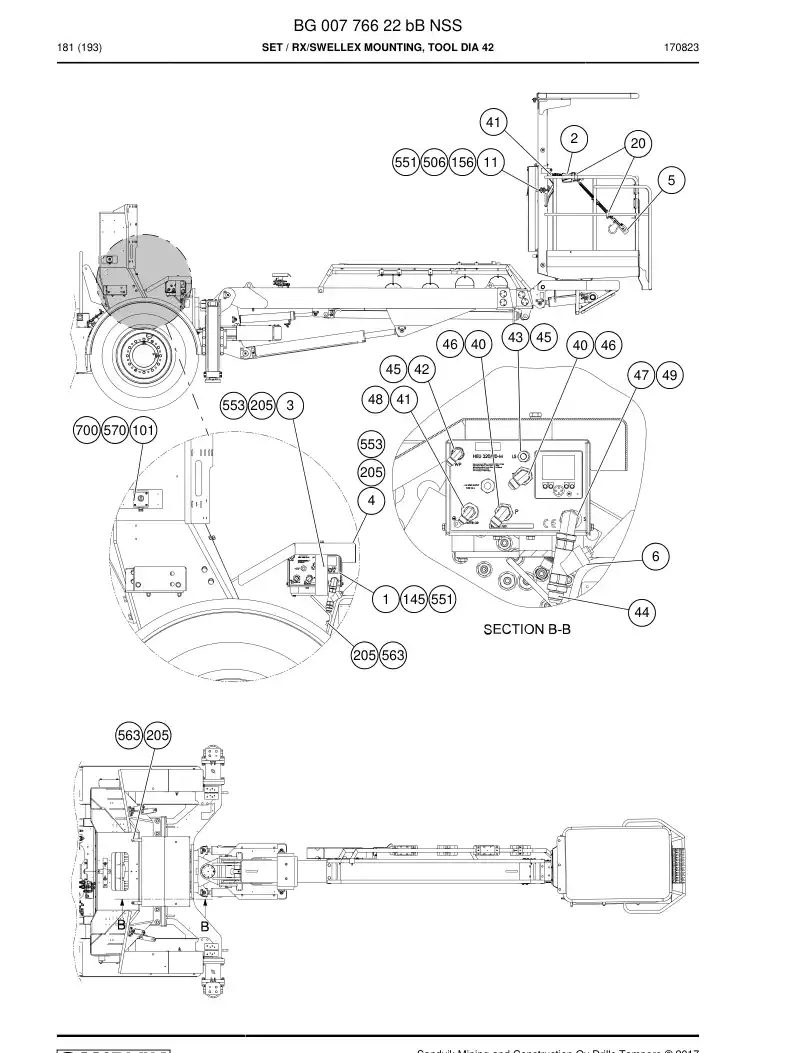 BG00776622b BG 007 766 22b Set - Sandvik Technical Drawing