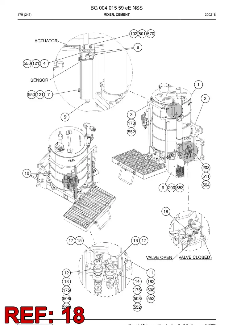 BG00776832a BG 007 768 32a Valve Assembly - Sandvik Technical Drawing