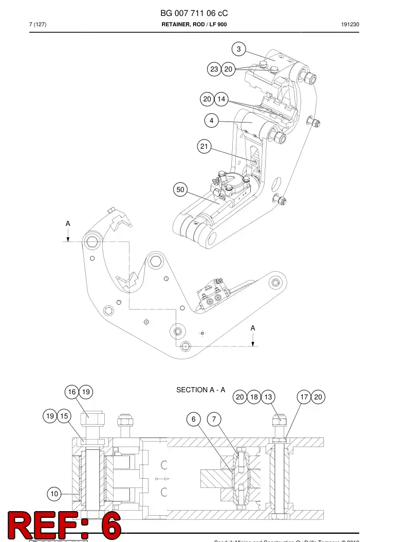 BG00777662a BG 007 776 62a Bushing, Bearing - Sandvik Technical Drawing