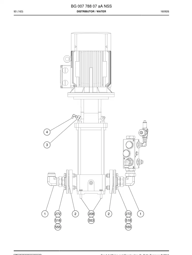 BG00778807a BG 007 788 07a Distributor - Sandvik Technical Drawing