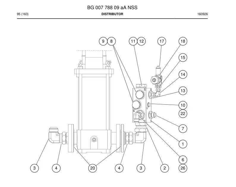 BG00778809a BG 007 788 09a Distributor - Sandvik Technical Drawing