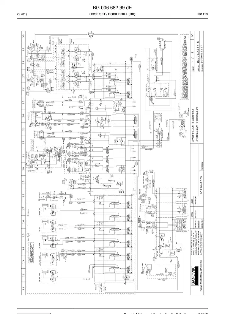 BG00779242a BG 007 792 42a Hose Assembly, Hydraulic - Sandvik Technical Drawing