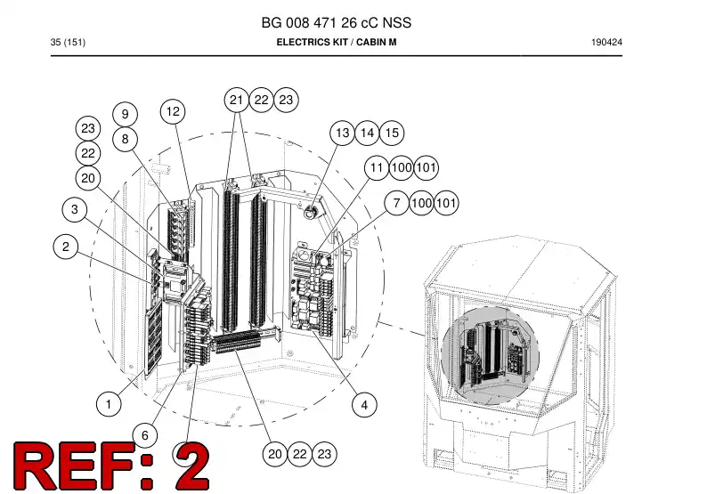 BG00779922a BG 007 799 22a Switch, Ethernet - Sandvik Technical Drawing