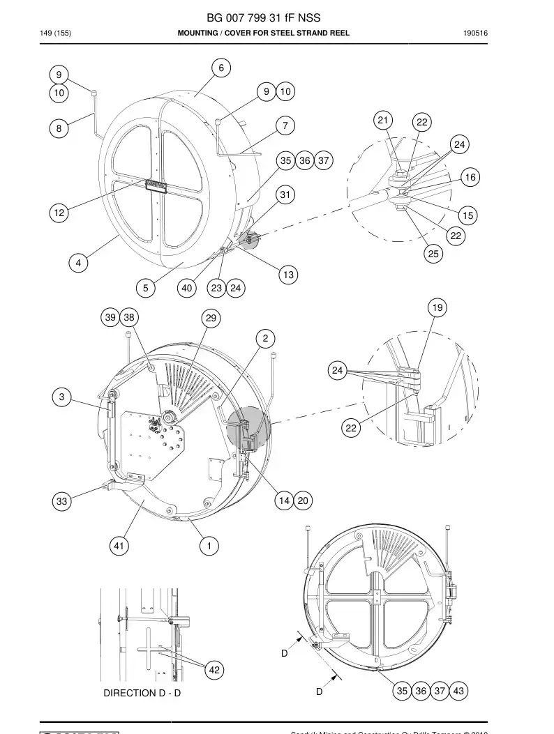 BG00779931f BG 007 799 31f Mounting - Sandvik Technical Drawing