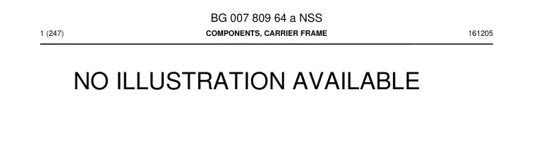 BG00780964a BG 007 809 64a Components, Carrier Frame - Sandvik Technical Drawing