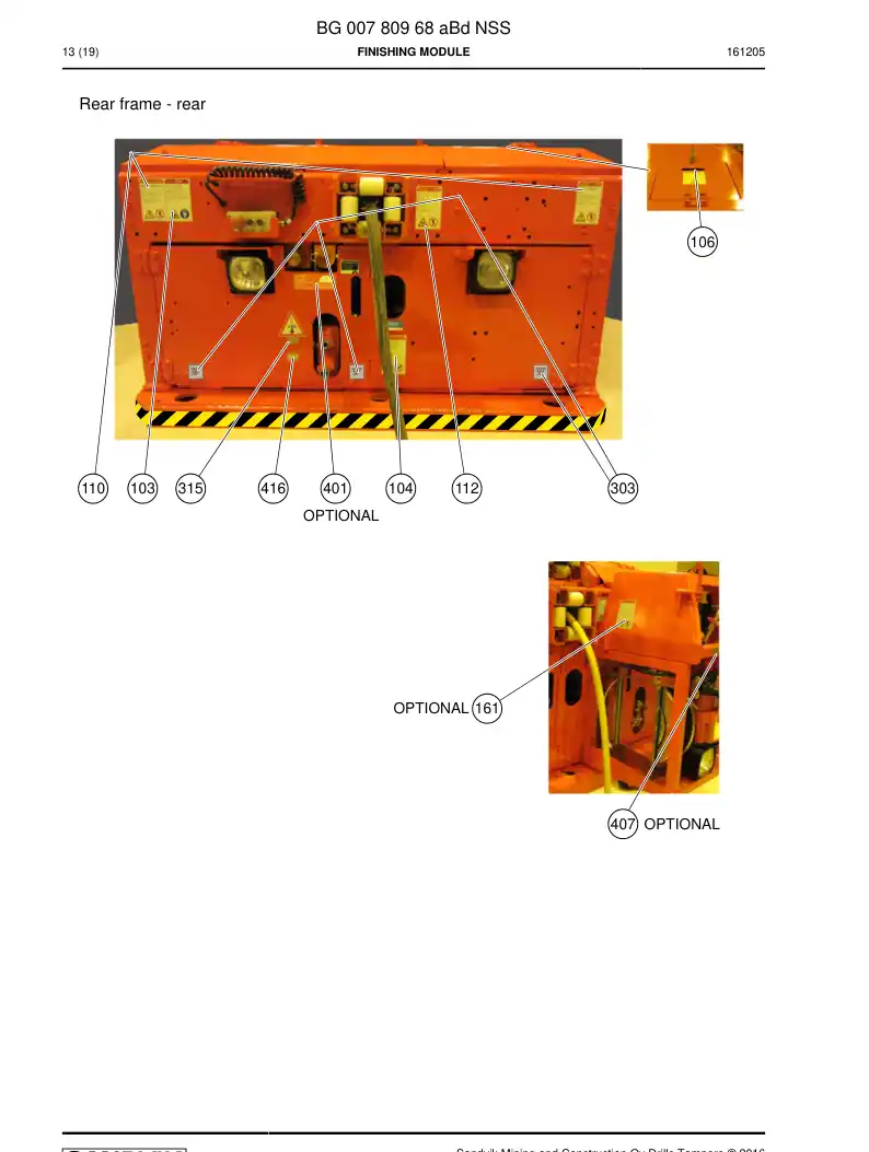 BG00780968a BG 007 809 68a Finishing module - Sandvik Technical Drawing