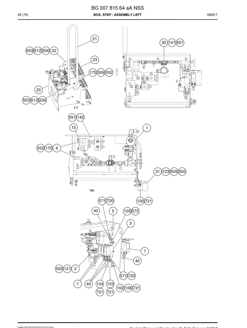 BG00781564a BG 007 815 64a Box, Step - Sandvik Technical Drawing