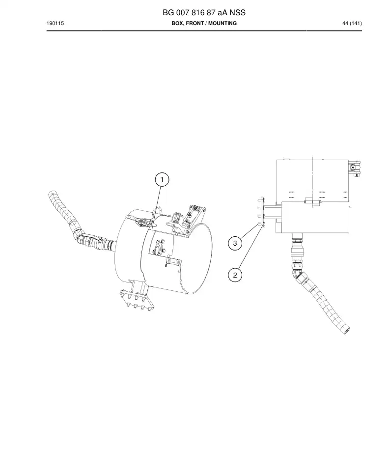 BG00781687a BG 007 816 87a Box, Front - Sandvik Technical Drawing
