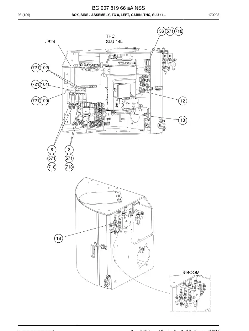 BG00781966a BG 007 819 66a Box, Side - Sandvik Technical Drawing