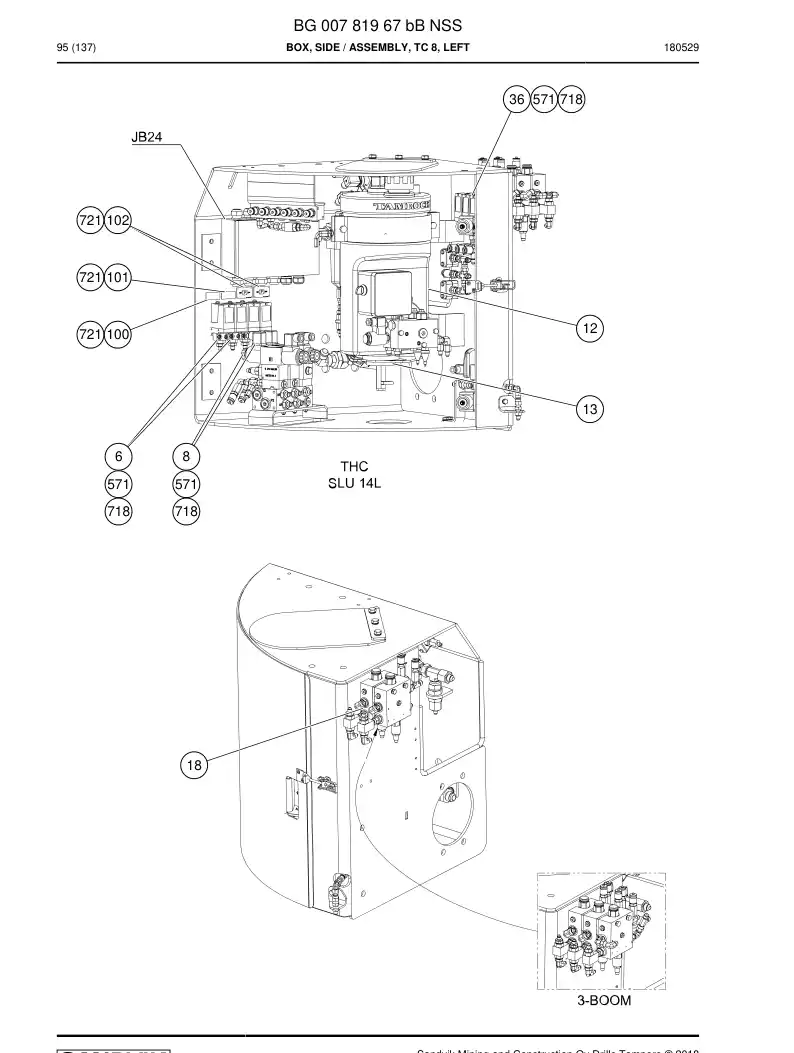 BG00781967b BG 007 819 67b Box, Side - Sandvik Technical Drawing