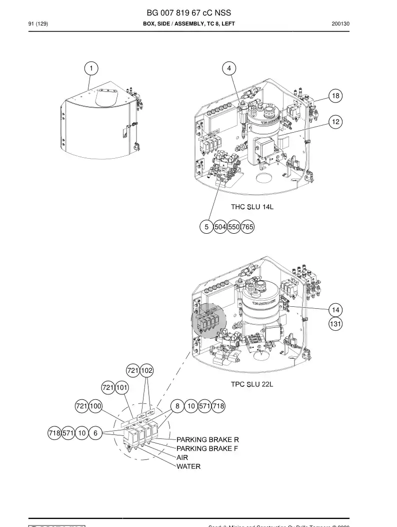 BG00781967c BG 007 819 67c Box, Side - Sandvik Technical Drawing