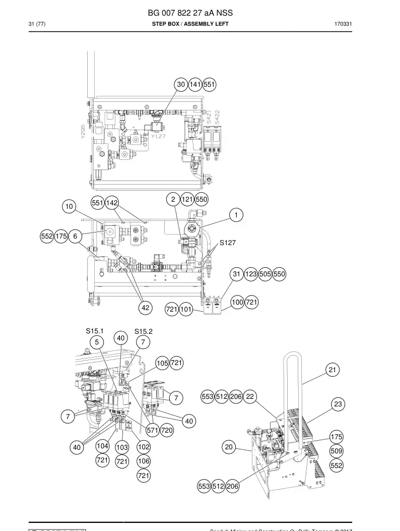BG00782227a BG 007 822 27a Step Box - Sandvik Technical Drawing