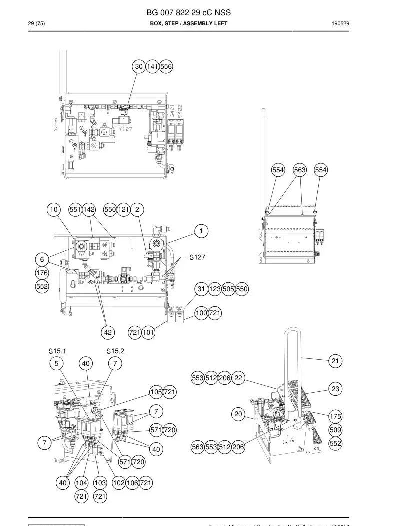 BG00782229c BG 007 822 29c Box, Step - Sandvik Technical Drawing