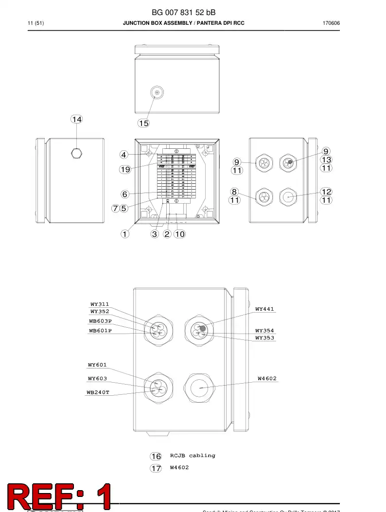 BG00783228b BG 007 832 28b Enclosure, Steel - Sandvik Technical Drawing