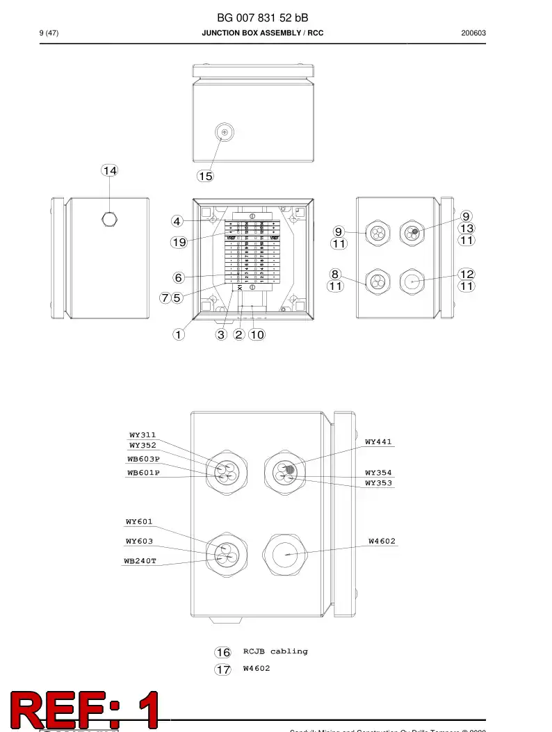 BG00783228c BG 007 832 28c Enclosure, Steel - Sandvik Technical Drawing
