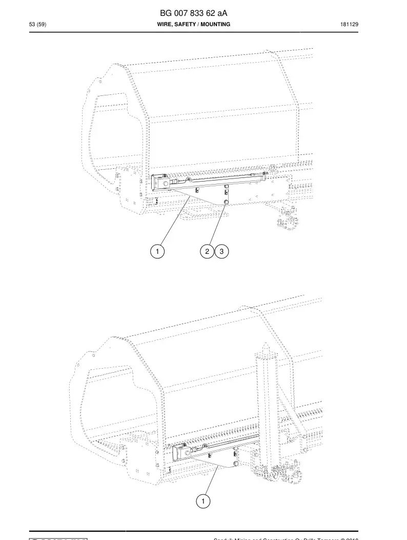 BG00783362a BG 007 833 62a Wire, Safety - Sandvik Technical Drawing