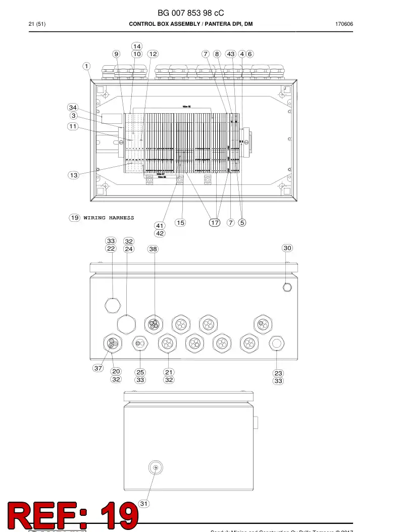 BG00785524a BG 007 855 24a Harness, Wiring - Sandvik Technical Drawing