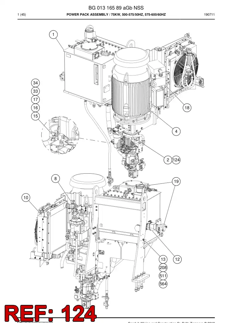 BG00788642a BG 007 886 42a Harness, Wiring - Sandvik Technical Drawing