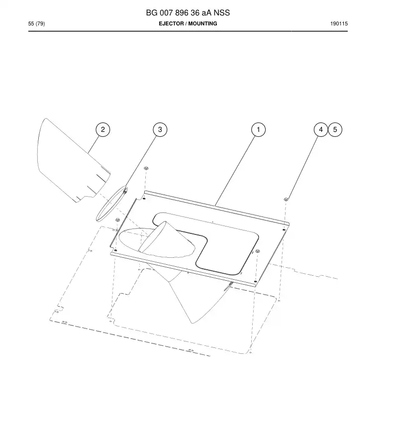 BG00789636a BG 007 896 36a Ejector - Sandvik Technical Drawing