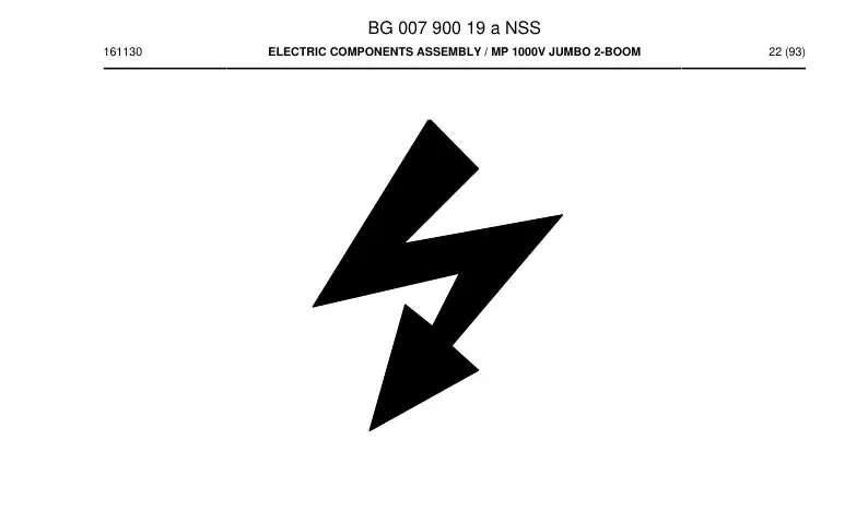 BG00790019a BG 007 900 19a Electric Components Assembly - Sandvik Technical Drawing