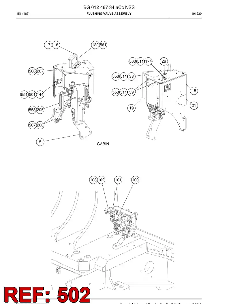 BG00790096b BG 007 900 96b Harness, Wiring - Sandvik Technical Drawing