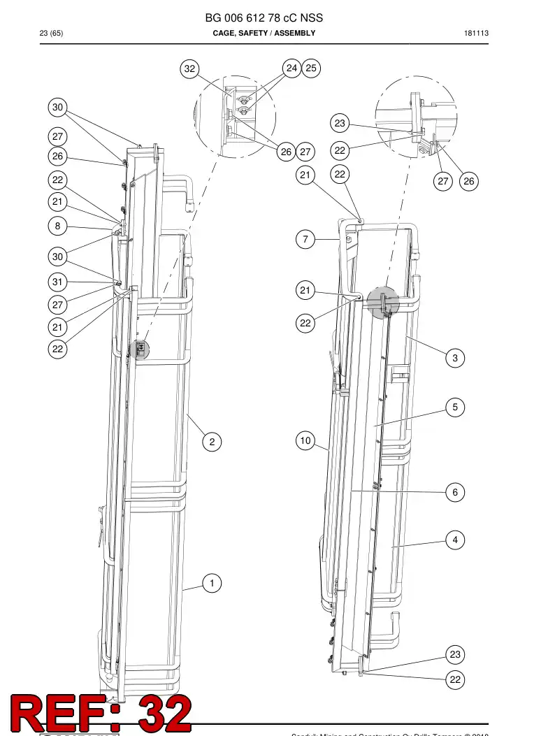 BG00791071a BG 007 910 71a Bracket, Mounting - Sandvik Technical Drawing
