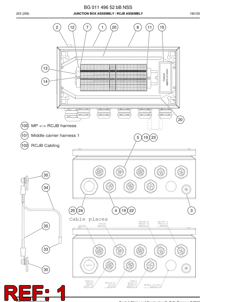 BG00791737b BG 007 917 37b Enclosure, Steel - Sandvik Technical Drawing