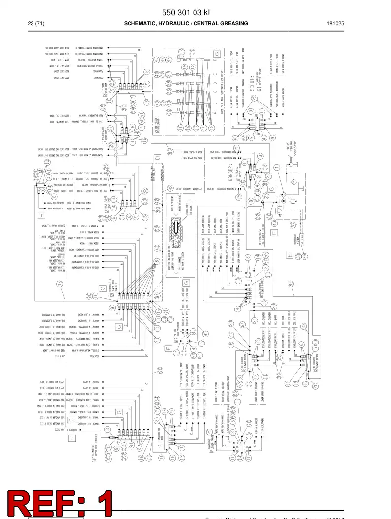 BG00792195a BG 007 921 95a Hose set - Sandvik Technical Drawing