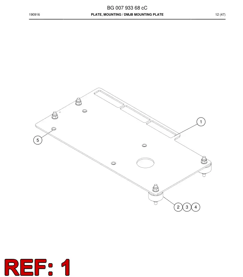 BG00792232b BG 007 922 32b Plate - Sandvik Technical Drawing