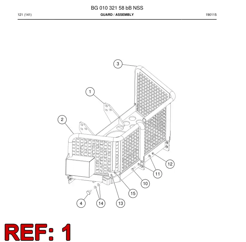 BG00792333b BG 007 923 33b Guard - Sandvik Technical Drawing
