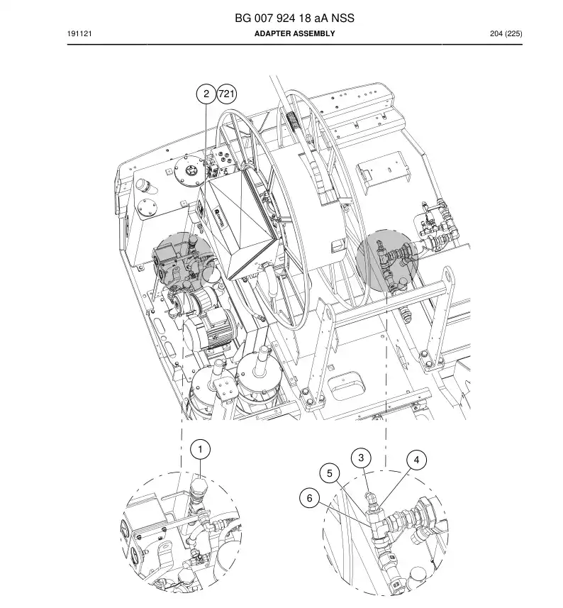 BG00792418a BG 007 924 18a Adapter Assembly - Sandvik Technical Drawing