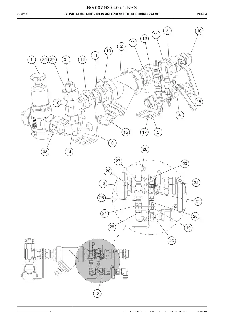 BG00792540c BG 007 925 40c SEPARADOR, LAMA - Sandvik Technical Drawing