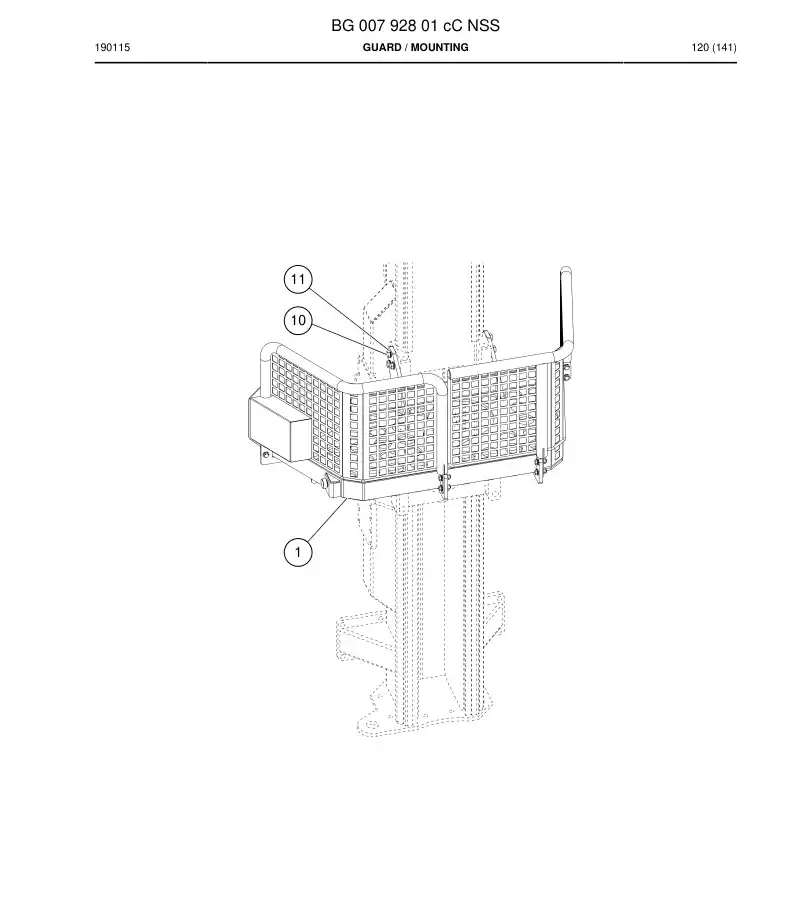BG00792801c BG 007 928 01c Guard - Sandvik Technical Drawing