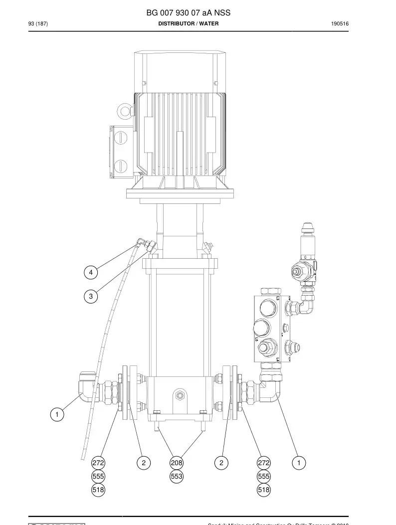 BG00793007a BG 007 930 07a Distributor - Sandvik Technical Drawing