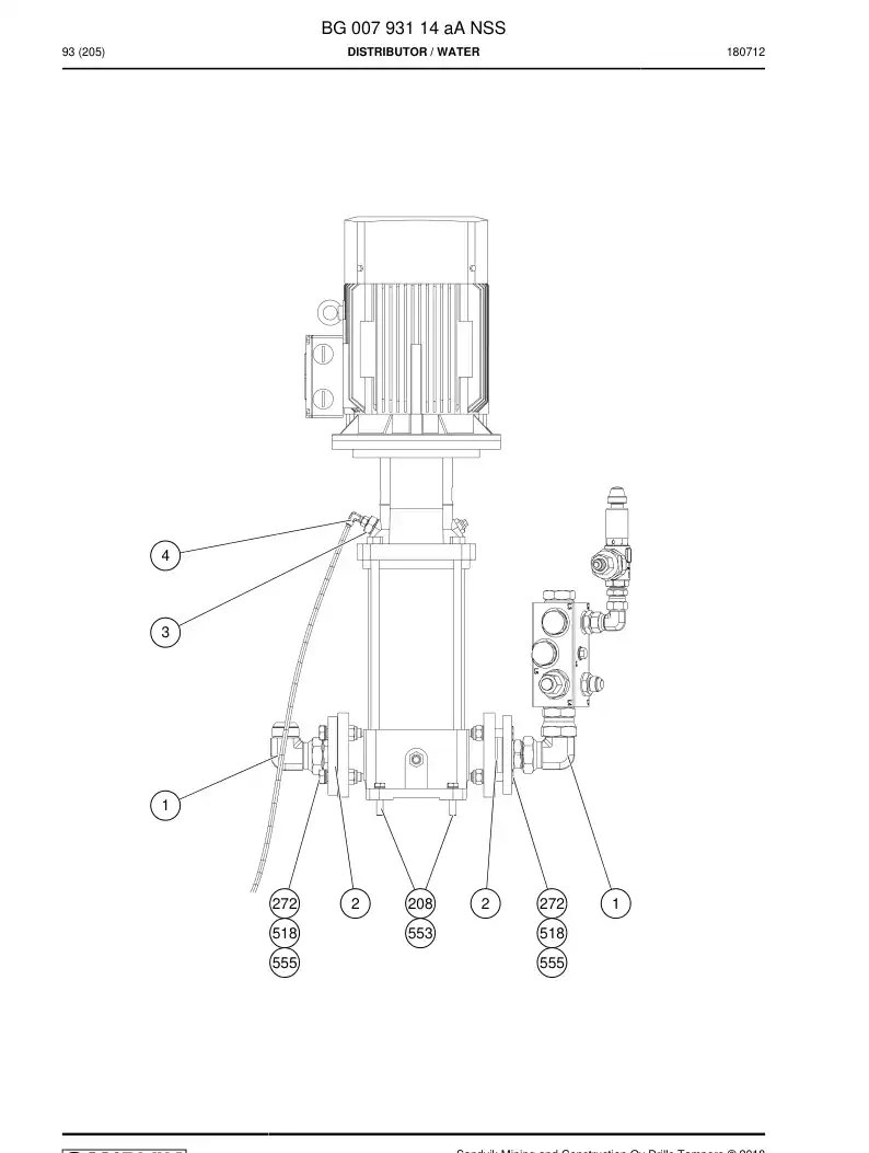 BG00793114a BG 007 931 14a Distributor - Sandvik Technical Drawing