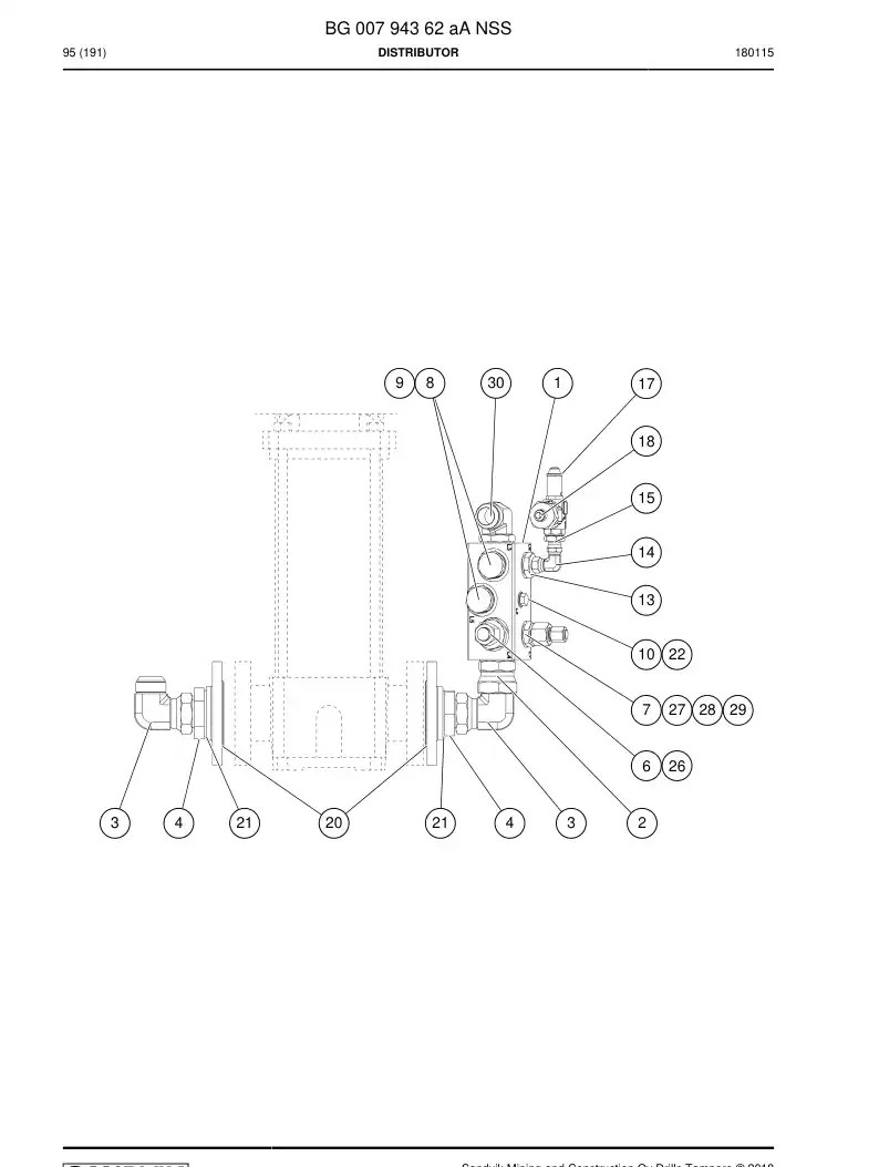 BG00794362a BG 007 943 62a DISTRIBUIDOR - Sandvik Technical Drawing