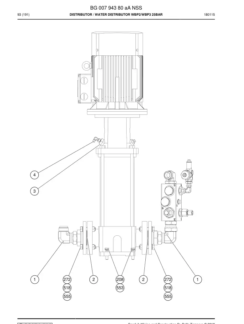 BG00794380a BG 007 943 80a DISTRIBUIDOR - Sandvik Technical Drawing
