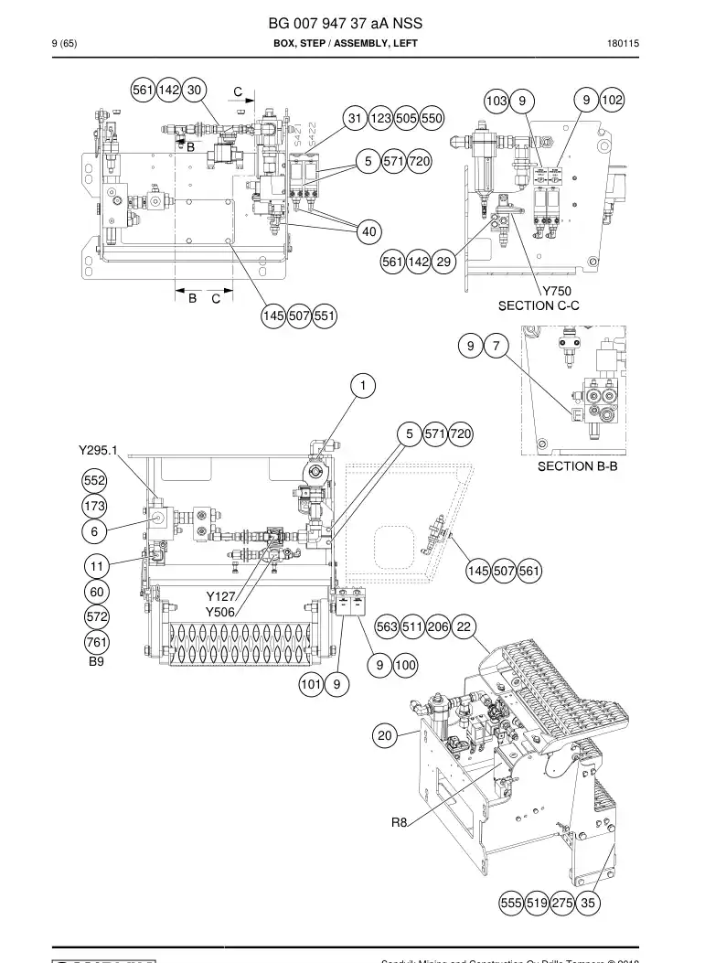 BG00794737a BG 007 947 37a Box, Step - Sandvik Technical Drawing
